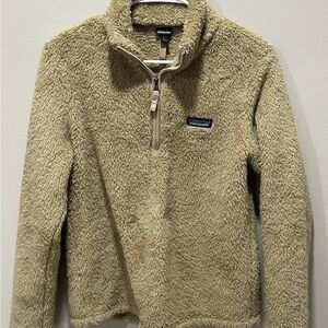 Patagonia Womens Beige 1/4 Zip Fleece Sweatshirt/Jacket Size Small
